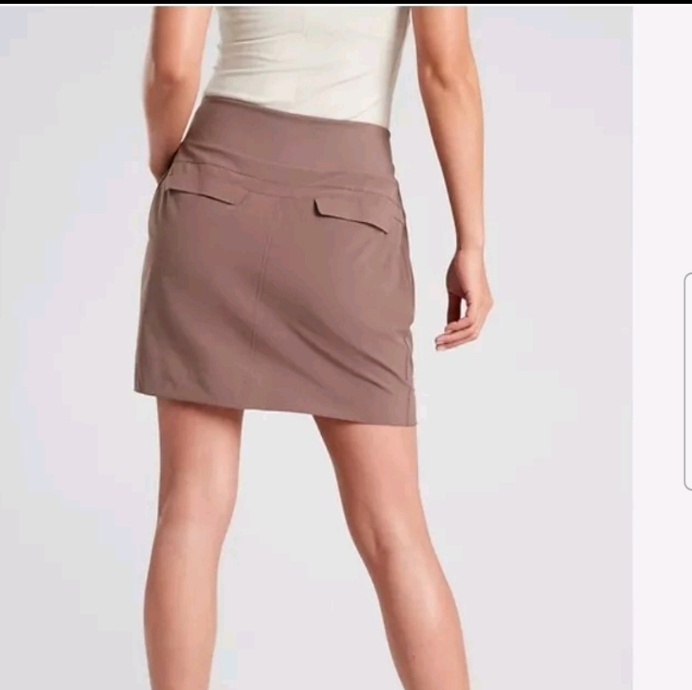 Athleta Womens Brown Soho Activewear Tennis Pickleball Skort In Mineral Brown 14